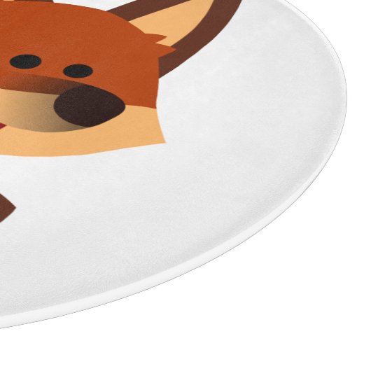 Cute Innocent Cartoon Fox Cutting Board Snijplank (Hoek)
