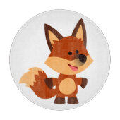 Cute Innocent Cartoon Fox Cutting Board Snijplank (Voorkant)