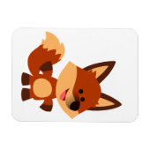 Cute Innocent Cartoon Fox Flexible Magnet Magneet (Horizontaal)