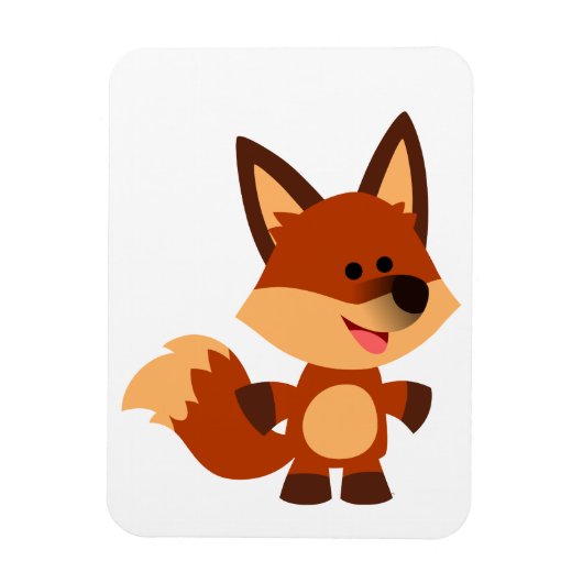Cute Innocent Cartoon Fox Flexible Magnet Magneet (Verticaal)