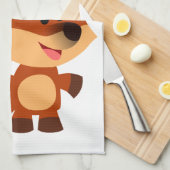 Cute Innocent Cartoon Fox Kitchen Towel Theedoek (Quarter Fold)