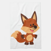 Cute Innocent Cartoon Fox Kitchen Towel Theedoek (Verticaal)