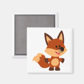 Cute Innocent Cartoon Fox Magnet (Voorkant / Achterkant)