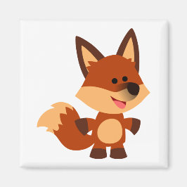 Cute Innocent Cartoon Fox Magnet