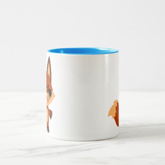 Cute Innocent Cartoon Fox Mok (Center)