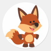 Cute Innocent Cartoon Fox Sticker (Voorkant)
