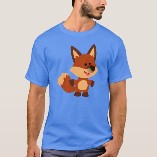 Cute Innocent Cartoon Fox T-Shirt (Voorkant)