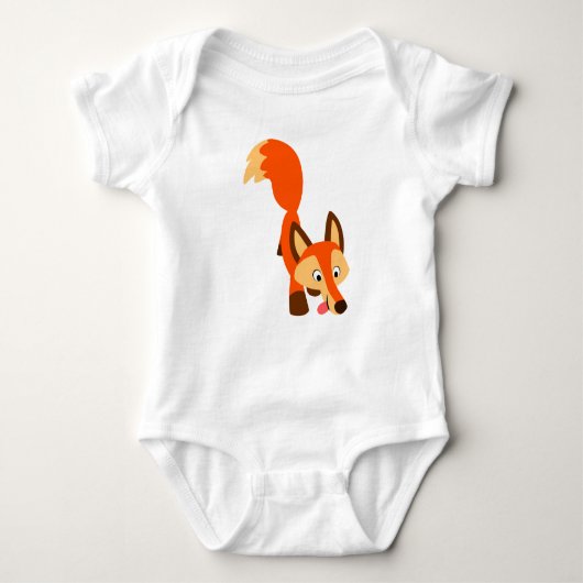 Cute Inquisition Cartoon Fox Baby Bodysuit (Voorkant)