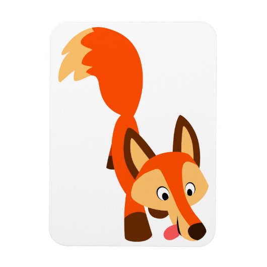 Cute Inquisition Cartoon Fox Flexible Magnet Magneet (Verticaal)