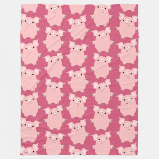 Cute Inquisition Cartoon Pigs Fleece Blanket Deken