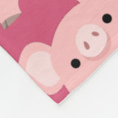Cute Inquisition Cartoon Pigs Fleece Blanket Deken (Hoek)