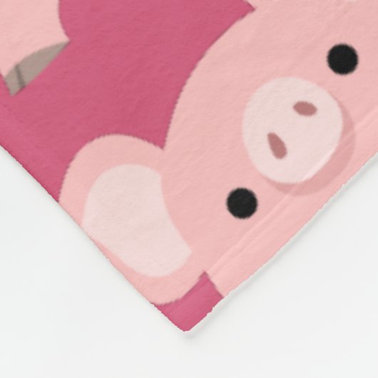 Cute Inquisition Cartoon Pigs Fleece Blanket Deken (Hoek)