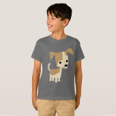 Cute Inquisitive Cartoon Dog Children T-shirt (Voorkant volledig)