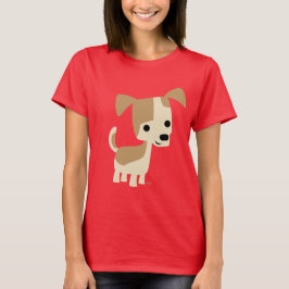 Cute Inquisitive Cartoon Dog Women T-shirt