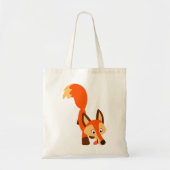 Cute Inquisitive Cartoon Fox Bag Tote Bag (Voorkant)