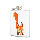 Cute Inquisitive Cartoon Fox Hip Flask Heupfles (Links)