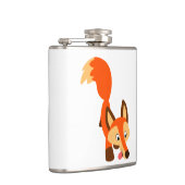 Cute Inquisitive Cartoon Fox Hip Flask Heupfles (Rechts)