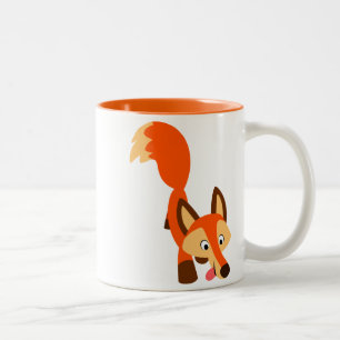 Cute Inquisitive Cartoon Fox Mok