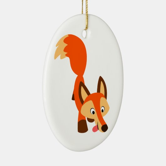 Cute Inquisitive Cartoon Fox Ornament (Rechts)