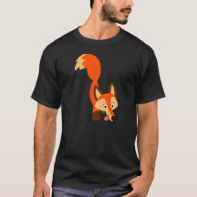 Cute Inquisitive Cartoon Fox T-Shirt