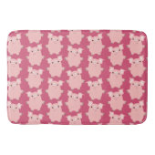 Cute Inquisitive Cartoon Pigs Bath Mat (Voorkant)