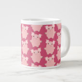 Cute Inquisitive Cartoon Pigs Jumbo Mok (Voorkant rechts)