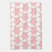 Cute Inquisitive Cartoon Pigs Kitchen Towel Theedoek (Verticaal)