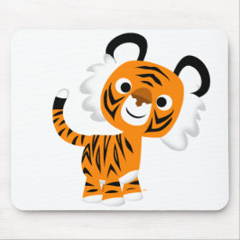 Cute Inquisitive Cartoon Tiger Mousepad Muismat