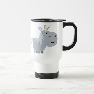 Cute Inscrobable Cartoon Unicorn Commuter Mok