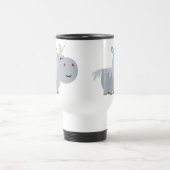 Cute Inscrobable Cartoon Unicorn Commuter Mok (Center)