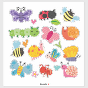 Cute Insects and Bugs Sticker
