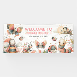 Cute Insects BUGTASTIC Kids' Birthday Welcome  Spandoek