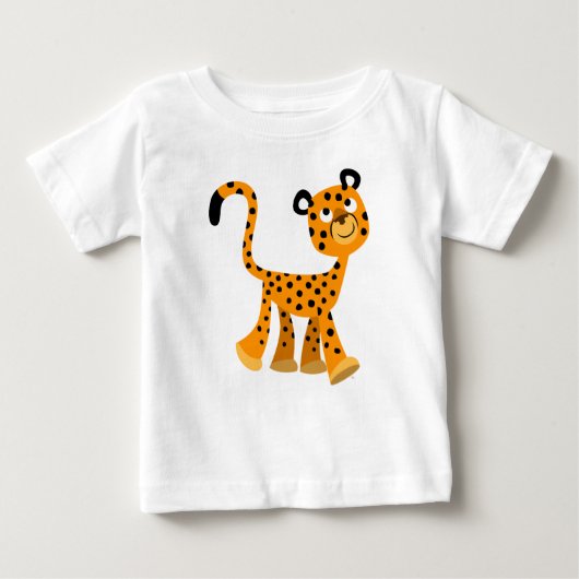 Cute Insouciant Cartoon Cheetah Baby T-Shirt (Voorkant)