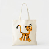 Cute Insouciant Cartoon Cheetah Bag Tote Bag (Voorkant)
