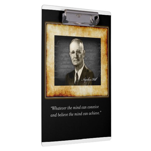 Cute Inspirational Napoleon Hill Clipboard  Klembord (Rechts)