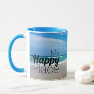 Cute Inspirerend Beach Lovert mijn Happy Place Mok