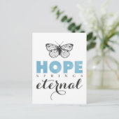 Cute Inspirerend Hope Springs Eternal Butterfly Briefkaart (Staand voorkant)