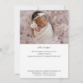 Cute Instant Two Photo Birth Announding 4 Kaart (Achterkant)