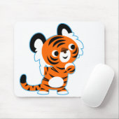 Cute Interested Cartoon Tiger Mousepad Muismat (Met muis)