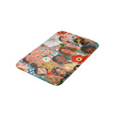 Cute International Women's Day Floral-illustratie Badmat (Gekanteld)