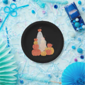 Cute Invisible Halloween Pumpkin Ghost Black Papieren Bordje (Feest)