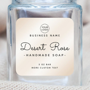 Cute iory satin voegt logo-labels toe vierkante sticker