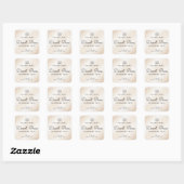 Cute iory satin voegt logo-labels toe vierkante sticker (Vel)