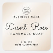 Cute iory satin voegt logo-labels toe vierkante sticker (Voorkant)