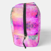 Cute iridescen Silfaux glitter monogram Toilettasje (Rechts)