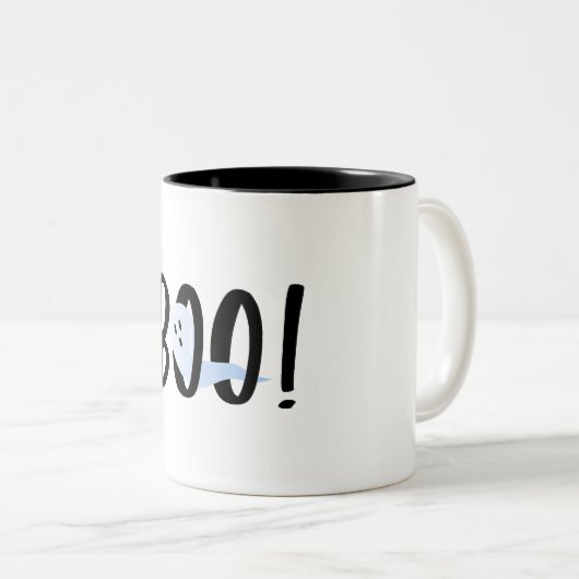 Cute Iridescent Blue Ghost Boo! Halloween Mok (Voorkant rechts)