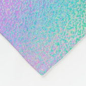 Cute iridescent blue glitter ballons monogram fleece deken (Hoek)