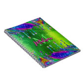 Cute iridescent green Glitter Drivers monogram Notitieboek (Rechterzijde)