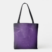 Cute iridescent paars goudfaux glitter monogram tote bag (Achterkant)