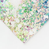 Cute iridescent roze faux glitter monogram fleece deken (Hoek)